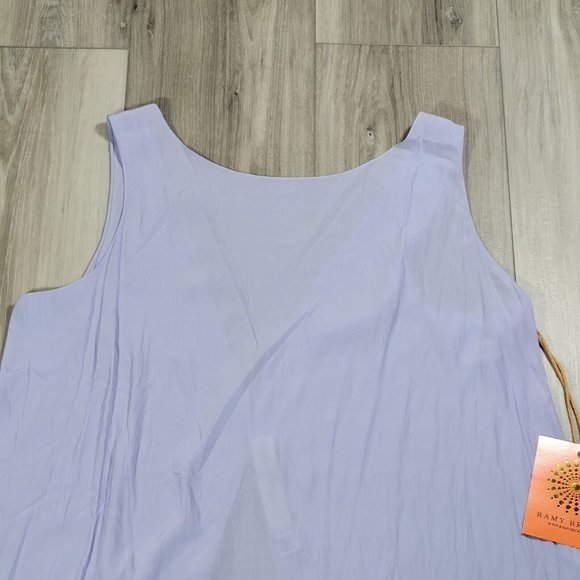 Ramy Brook Top Women's Large Lavender River Open Back Tech New - Picture 2 of 8